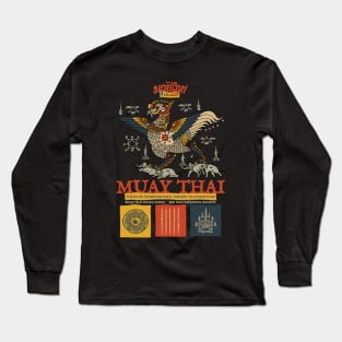 Vintage Muay Thai Tattoo Hatsadiling Long Sleeve T-Shirt